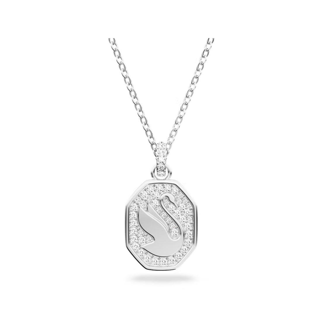 Cadena Swarovski Signum Cisne con baño de rodio tono plateado