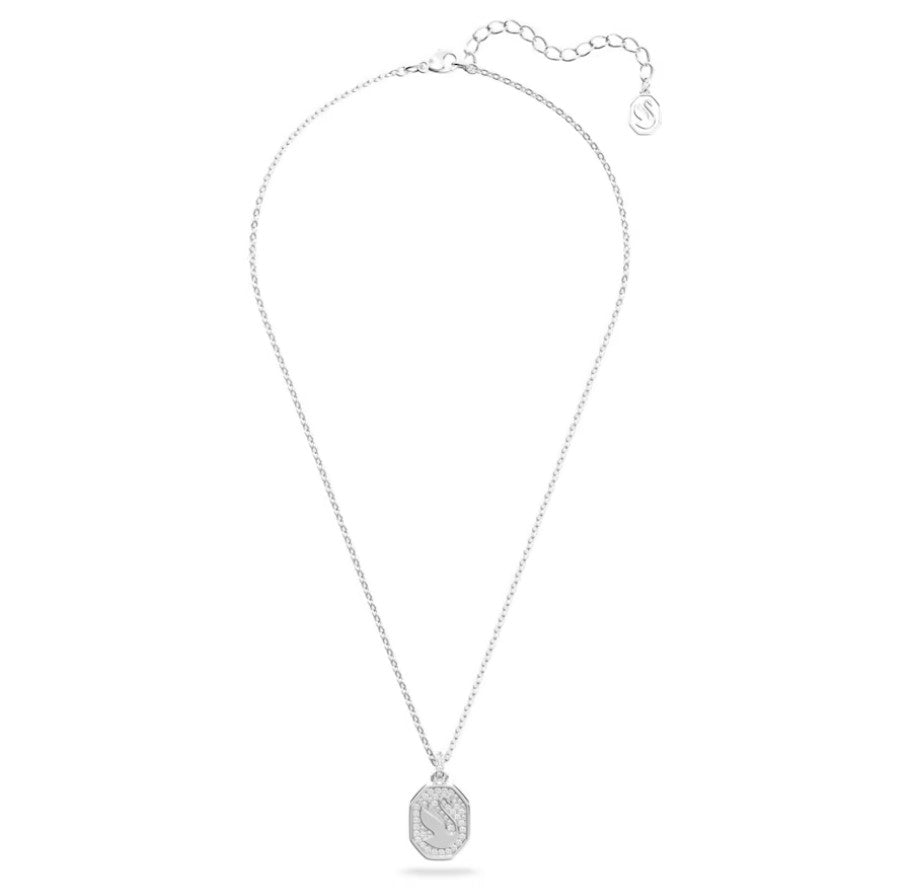 Cadena Swarovski Signum Cisne con baño de rodio tono plateado