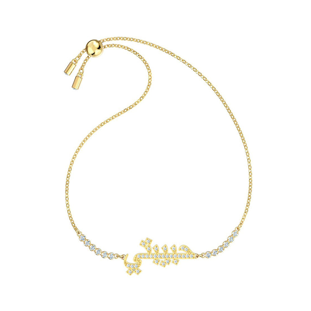 Pulsera Swarovski Symbolic Love, baño en tono dorado
