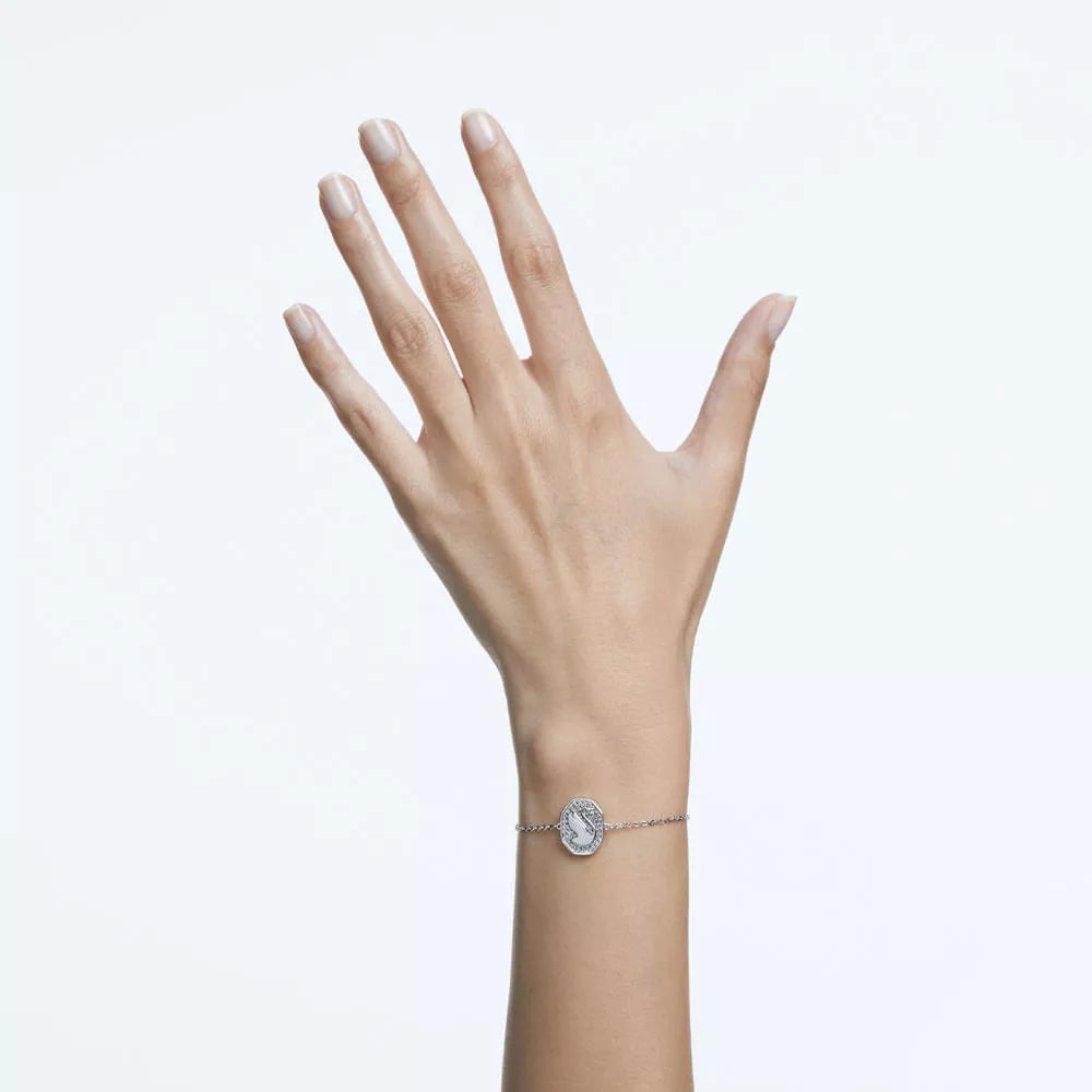 Pulsera Swarovski Signum Cisne con baño de rodio tono plateado