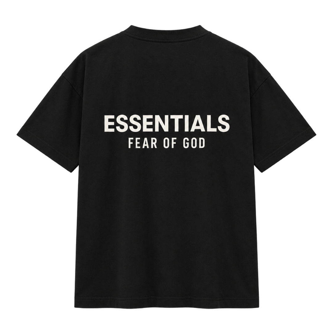 PLAYERA ESSENTIALS "Jet Black"