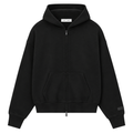 Hoodie Essentials Zip “Letras Plateadas”