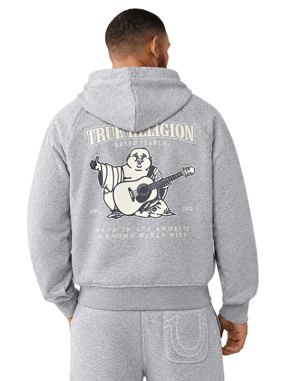 HOODIE ZIP TRUE RELIGION "Gris"