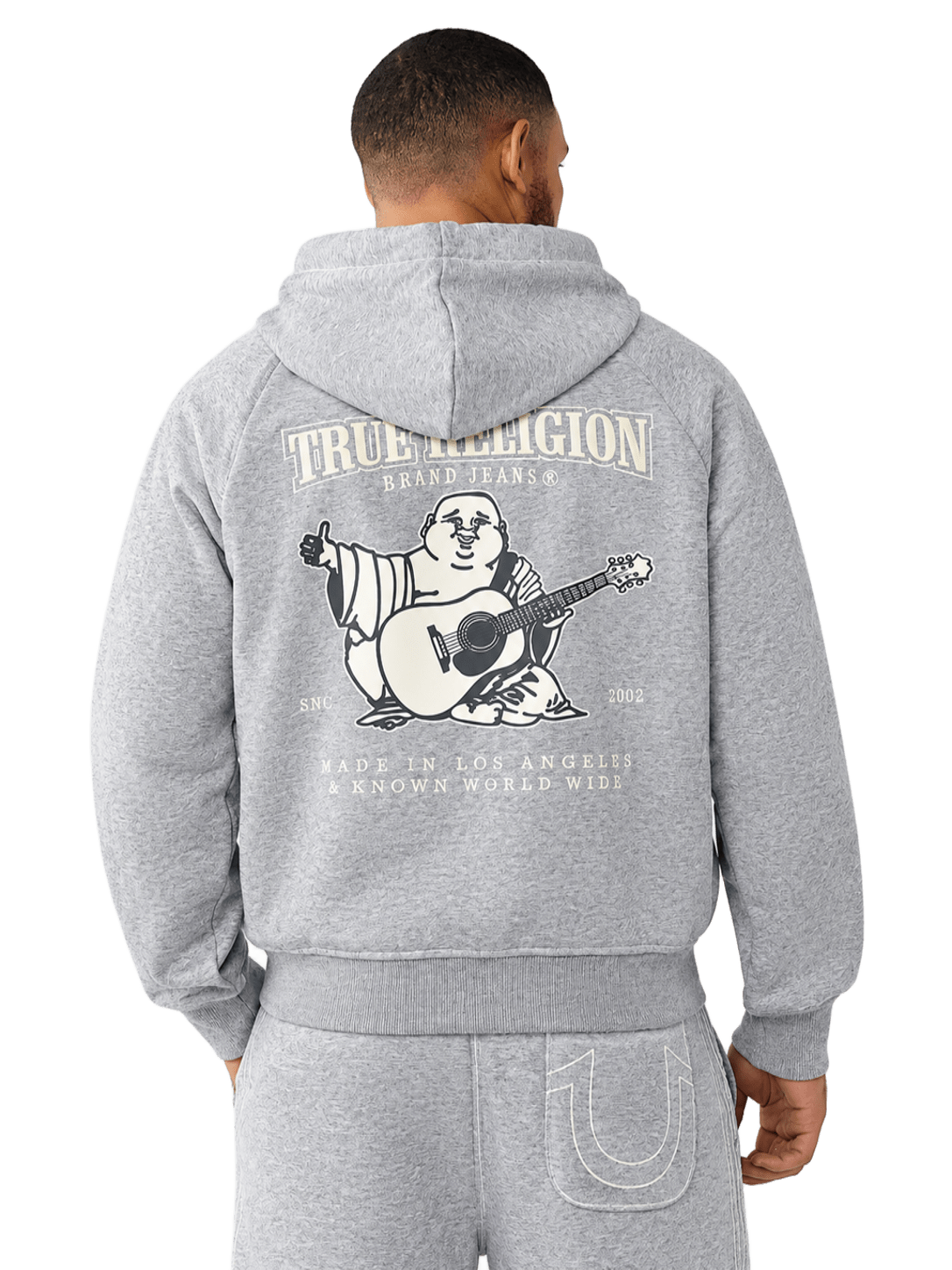 HOODIE ZIP TRUE RELIGION "Gris"