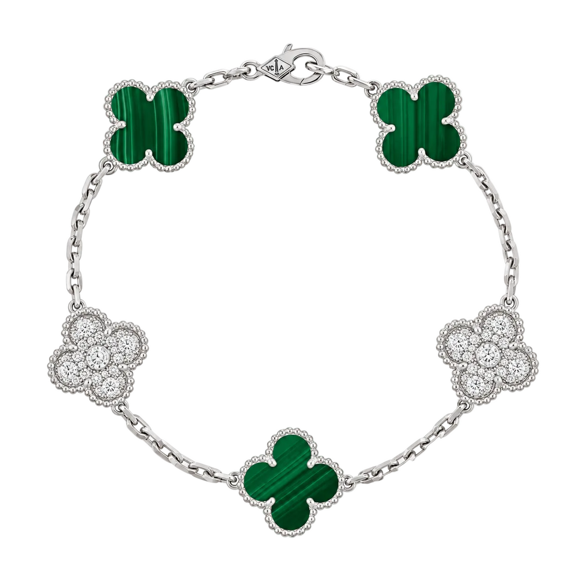 PULSO DE PLATA .925 "Verde Esmeralda & Zirconia Plata"