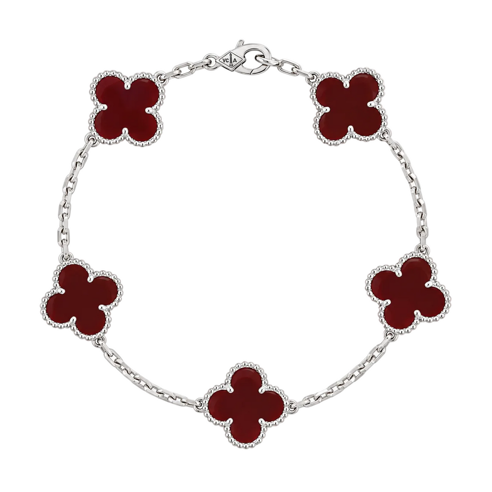 PULSO DE PLATA .925 "Rojo Vino"