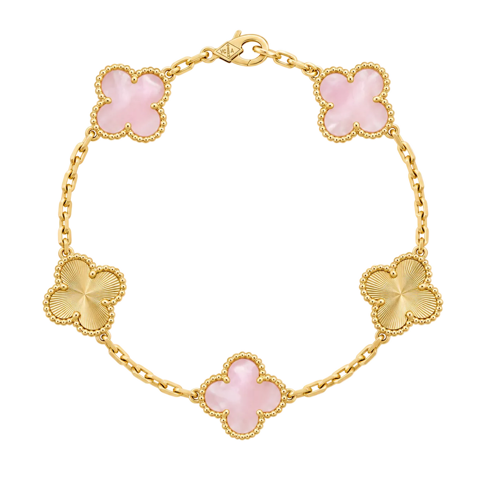 PULSO DE PLATA .925 CON BAÑO DE ORO "Rosa & Dorado"