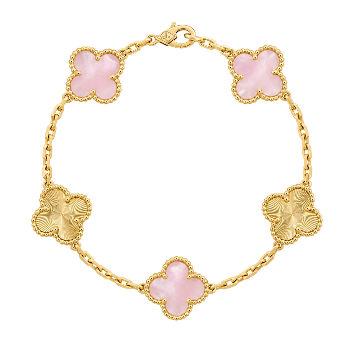 PULSO DE PLATA .925 CON BAÑO DE ORO "Rosa & Dorado"