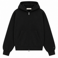 Hoodie Essentials Zip “Letras Blancas”