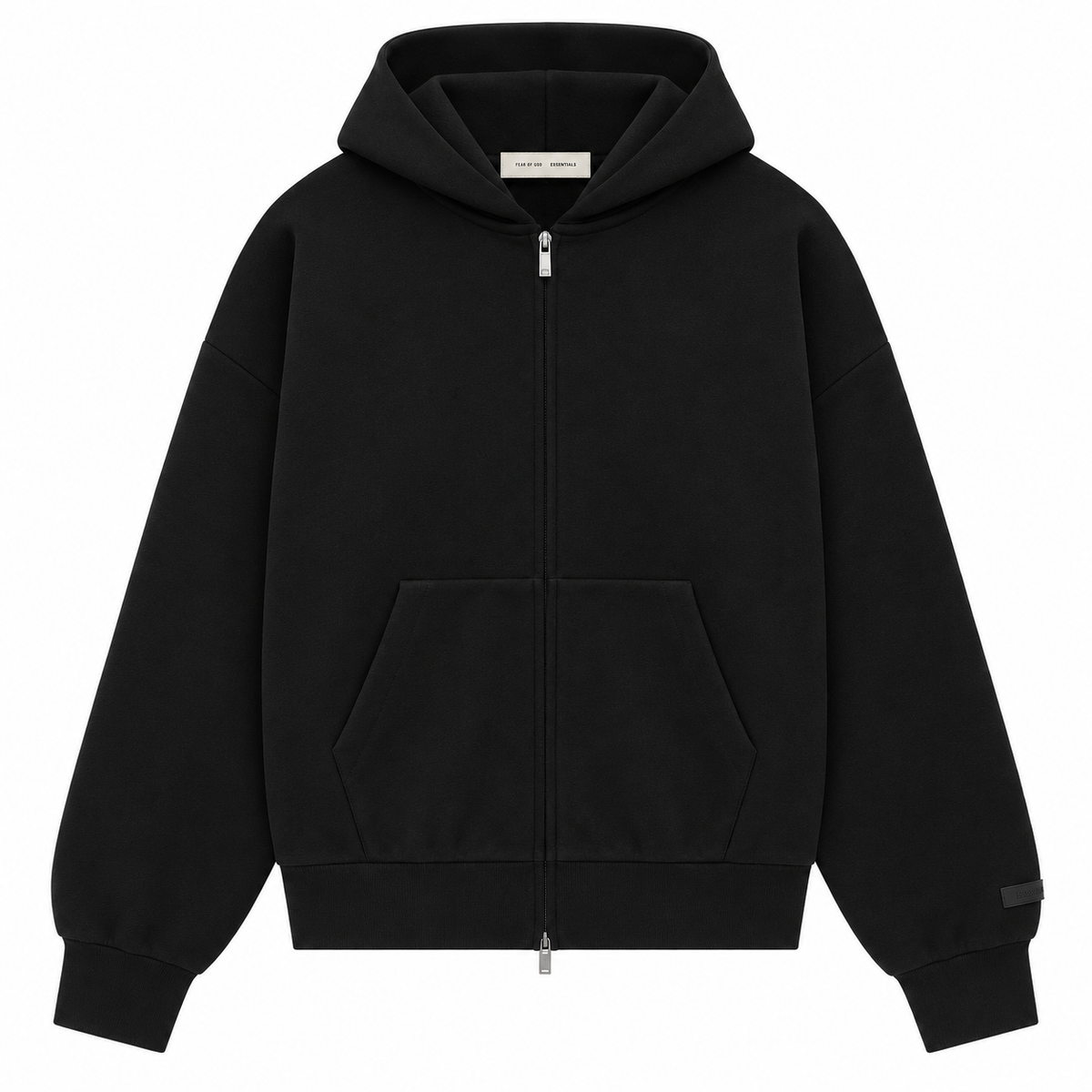 Hoodie Essentials Zip “Letras Blancas”