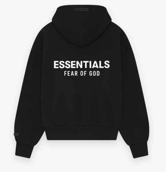 Hoodie Essentials Zip “Letras Blancas”
